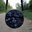 Round Bag - ważki nocą - elegancka torebka na ramię