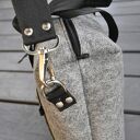 Kuferek z filcu - wzór szary - wygodna listonoszka filcowa - pojemny