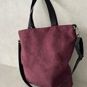 Torba hobo XXL - burgund, czerń