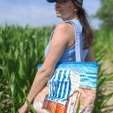 Pikowana duża torba shopper Sopot