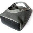 Torba Hobo Simple Grey/Black