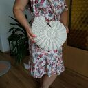 Torebka muszla ze sznurka bawełnianego ecru na ramię (Seashell Bag)