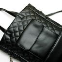 Shopper Bag pikowany - czarny
