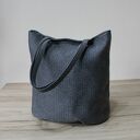 Worek hobo - tkanina w jodełkę grey