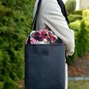 Duża torba z welurowym kominem w peonie