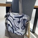 Torba hobo XXL - print graffiti, monochromatyczna