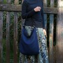 na ramię torebka boho iks plecionka granat