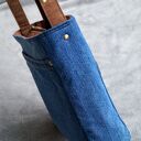 upcyklingowa jeansowa mini torebka damska