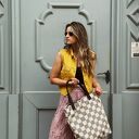 Torba Mr. M Pixel khaki - uszy skóra naturalna