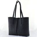 Duża Grafitowa Torebka z Filcu - Minimalistyczna - NISKA