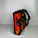 Torba handmade shopper z kosmetyczką w koty