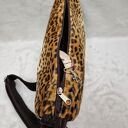 Torba crossbody LUNA - motyw panterki, ręcznie szyta na ramię
