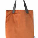 Torba shopper Mr. m Velvet terakota - skóra naturalna na ramię