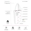 Shopper XL prosta torba czarna na zamek / vegan