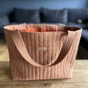Torba lniana Everyday brązowa na ramię - rękodzieło z 100% lnu