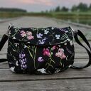 Torebka z klapką Wiosenna Łąka - polne kwiaty na ramię