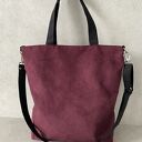 Torba hobo XXL - burgund, czerń