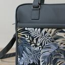 Torba miejska na ramię ciemna szara Monstera - ręcznie robiona i wodoodporna (A4)