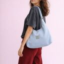 Sztruksowa torba hobo Margo Błękitna