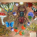 Ręcznie malowana skórzana torba na ramię LAS