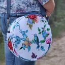 Round Bag - niebieskie kolibry