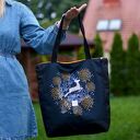 Ręcznie szyta wodoodporna duża shopperka na ramię - renifer