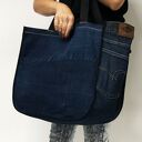 Duża torba na ramię z upcyklingu jeans - Majunto (Lee Cooper 37)