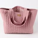 Torba lniana Everyday na ramię w brudnym różu - shopperka 100% len