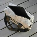 Kuferek z filcu - wzór szary - wygodna listonoszka filcowa - pojemny