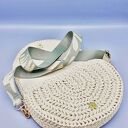 Torba szydełkowa „VANILLA” - listonoszka crossbody w jodełkę
