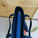 Pojemna torebka shopper w kwiaty z kosmetyczką i dopinanym portfelikiem