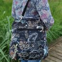 Torebka listonoszka na ramię - kwiaty vintage
