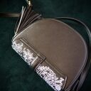 czarna artystyczna torebka z ekoskóry PAISLEY