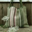 Szydełkowa torba na ramię, duża, 100% bawełny - Piwonia