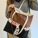 Torba handmade na ramię czerń brąz