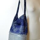 Jeansowa torba na ramię HOBO z Falbanką