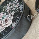Okrągła torebka na ramię “Bajeczny Ogród” - kwiaty w eleganckim wydaniu