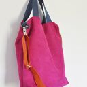 Torba hobo XL - fuksja, kobalt, pomarańcz
