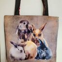 Torebka z tk. Wodoodpornej: króliki