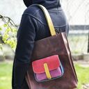 Kolorowa torba skórzana