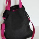 Torba hobo XXL czerń, fuksja