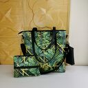 Pojemna torebka shopper na ramię z kosmetyczką i dopinanym portfelikiem