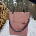 Duża torba brudny róż z grafitem