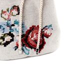 Lniana torebka na ramię Floral 421 - folk haft Farbotka