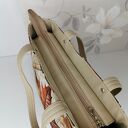 Torebka damska shopper bag torebka na ramię zamykana - liść klonu patchwork