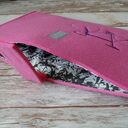 Filcowa torba z haftem na tablet - ręcznie robiona