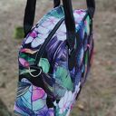 Kuferek „bajeczny ogród” - torebka na ramię z weluru w kwiaty (handmade)