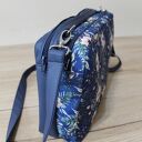 Dwupak polne kwiaty na granacie - torebka na ramię handmade
