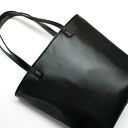 Shopper Bucket czarny na ramię - torebka damska A4 handmade
