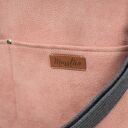 Duża torba brudny róż z grafitem